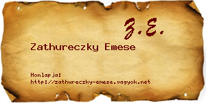 Zathureczky Emese névjegykártya